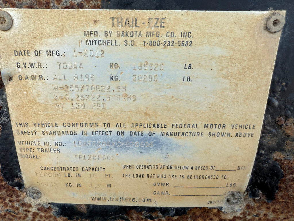 2012 Trai-Eze 60 Ton